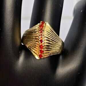 Vintage SZ 9.5 14K Yellow Gold 6.86g Cocktail Ring